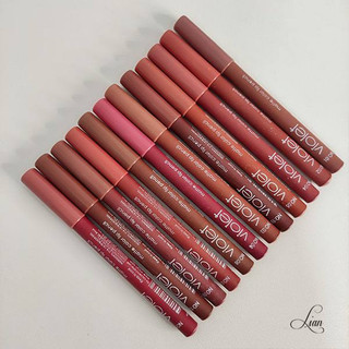 رژ لب مدادی بسته ۱۲عددی باکیفیت ویولت VIOLET